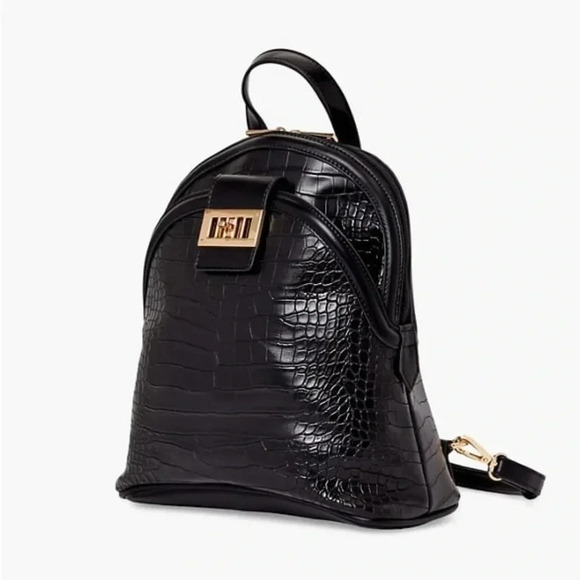 🖤✨JustFab Dome Rucksack with Front Slip Pocket in Black - Picture 1 of 8